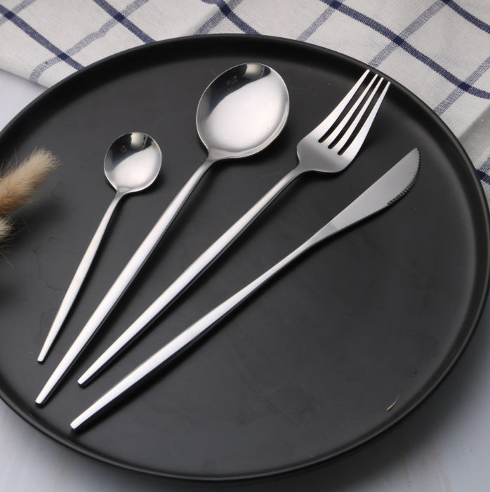 Black And Gold Stainless Steel Cutlery