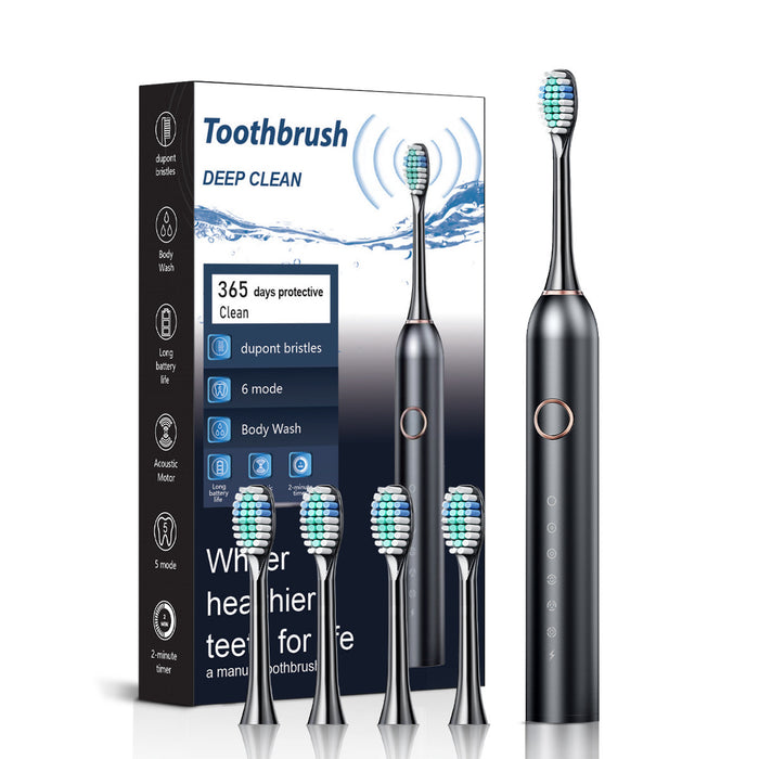 6-speed Soft Bristle Sound Wave Electric Toothbrush