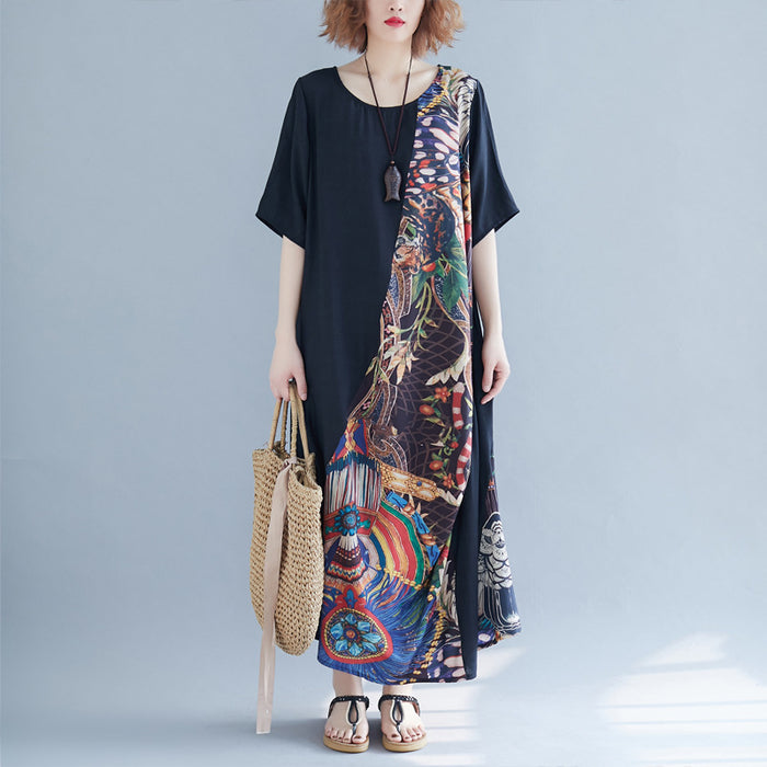 Long Black Summer Beach Dress