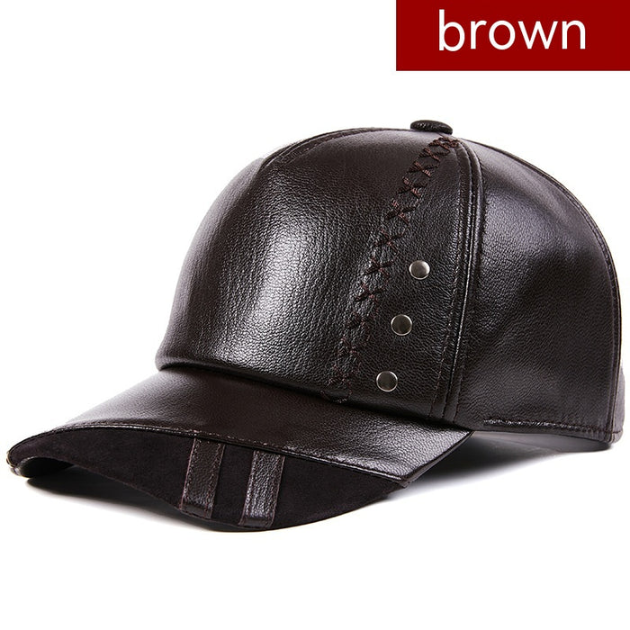 Leather Baseball Cap