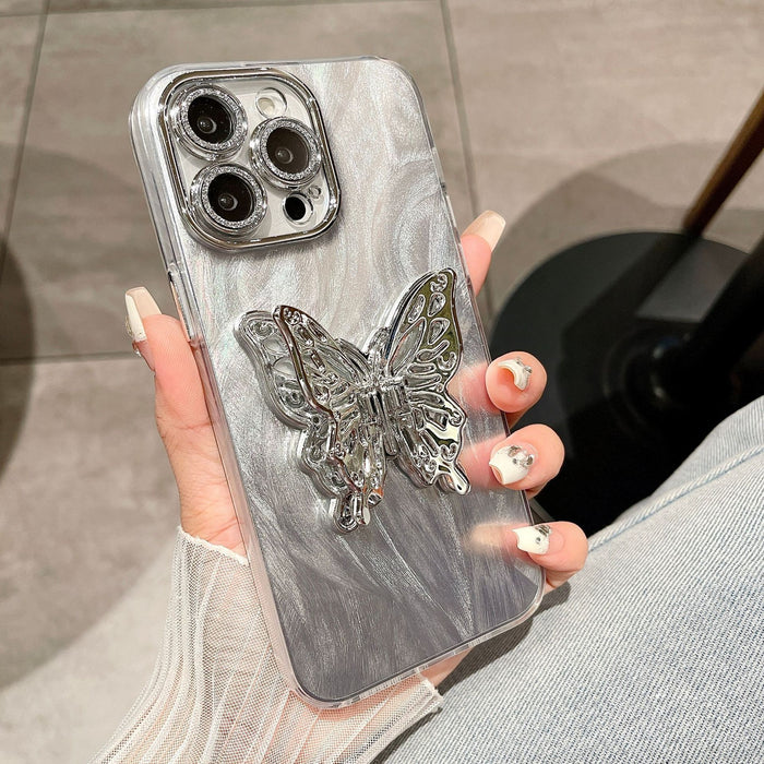 Aurora Three-dimensional Butterfly Bracket Phone Case