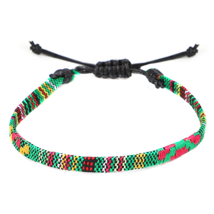 Hand Woven Rainbow Anklet