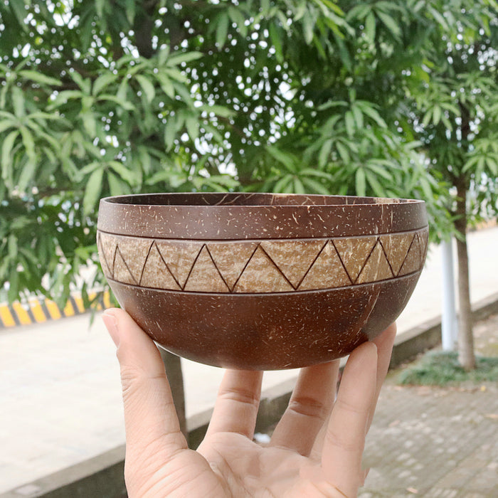 Natural coconut shell tableware rice bowl