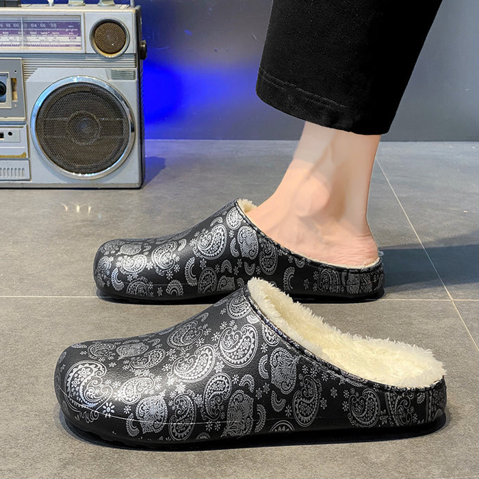 Autumn And Winter Indoor Non-slip Fleece-lined Warm Slippers