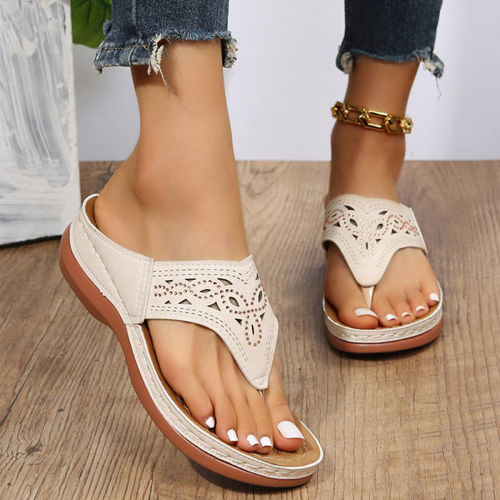 Clip Toe Wedge Sandals