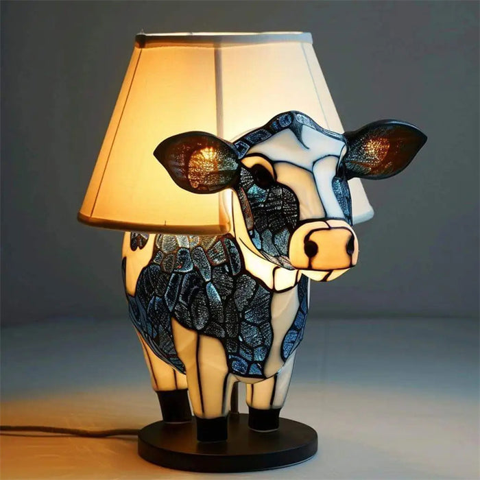 Beautiful Cow Table Lamp Bedside Table Lamp With USB Lamp For Living Room