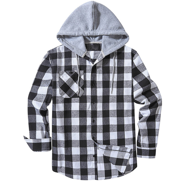 Hooded Plaid Casual