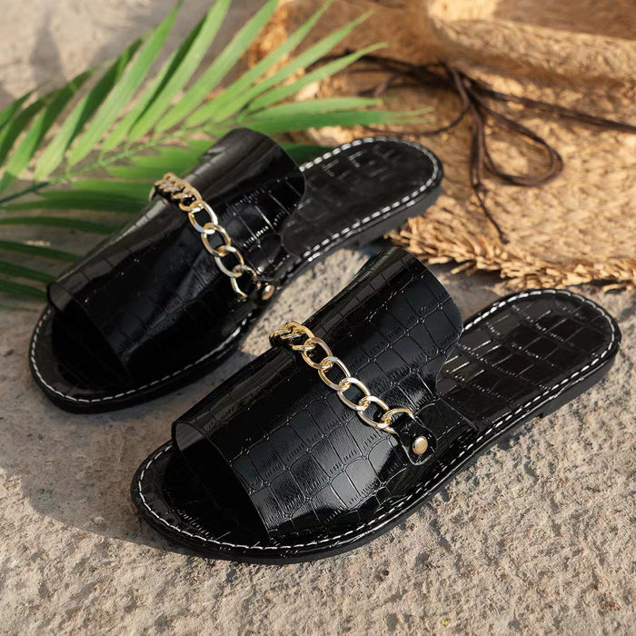 Chain Pattern Sandals