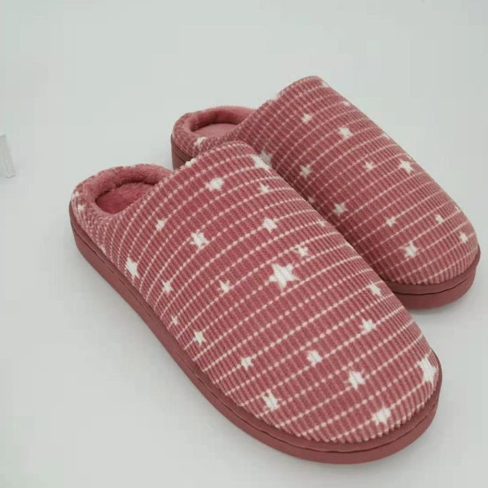 Men & Women Winter Fleece-lined Non-slip Slippers