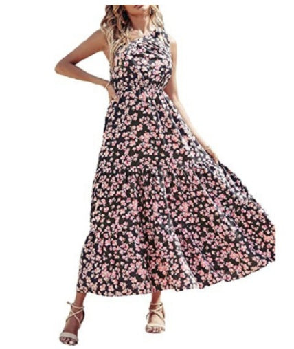 Bohemian Floral Beach Swing Long Dress