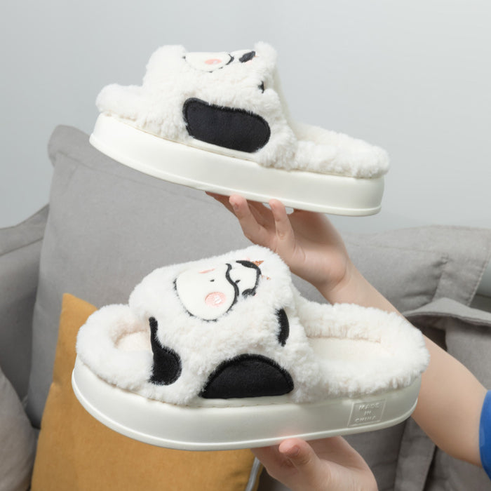 Autumn And Winter Indoor Household Plush Cotton Slippers