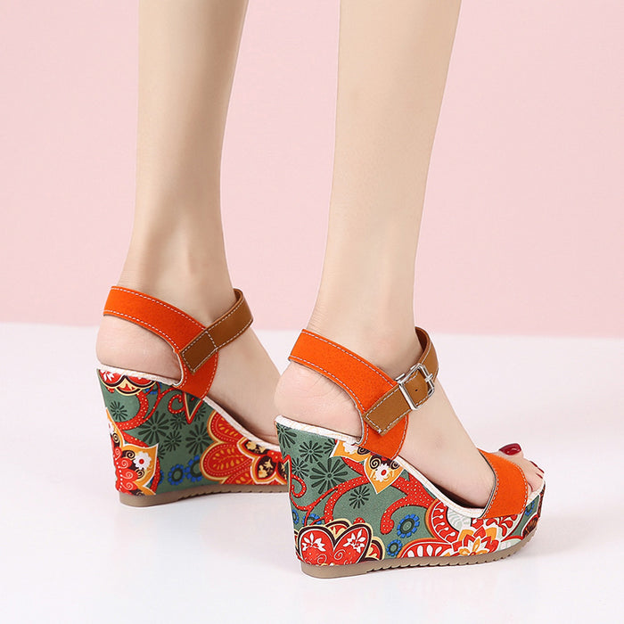 High Wedge Platform Sandals