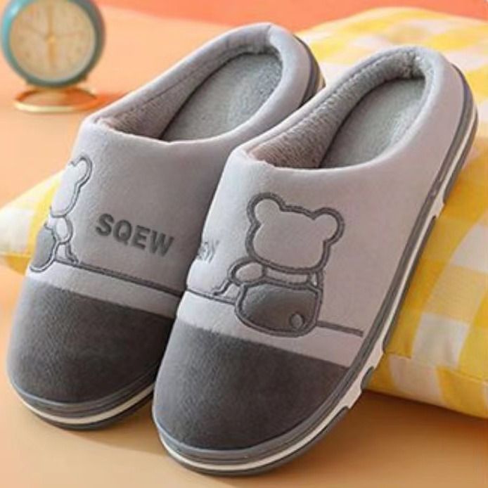 Men & Women Winter Fleece-lined Non-slip Slippers