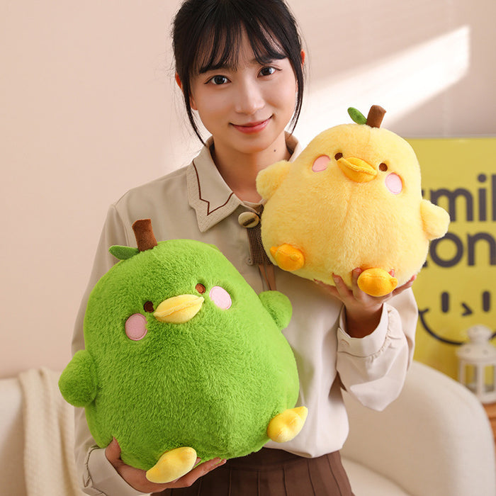 Pear Plush Toy Cute Fruit Yellow Duck Children Sleep Hug Soothing Pillow