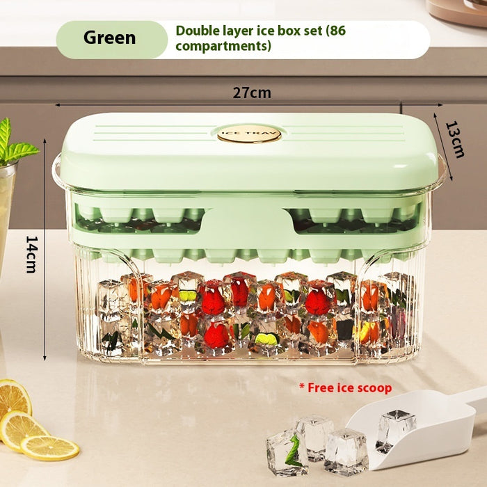 Pressing Ice Cube Mold With Lid Household Food Grade Ice Tray