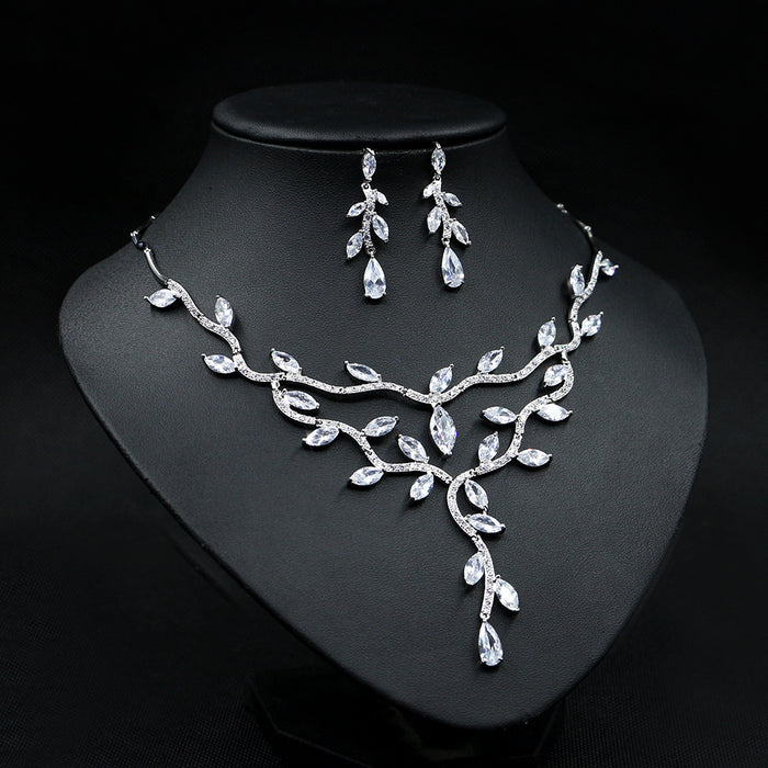 Zircon Necklace Bridal Set