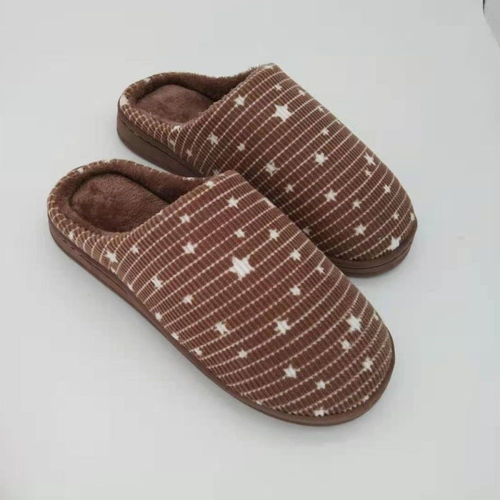 Men & Women Winter Fleece-lined Non-slip Slippers