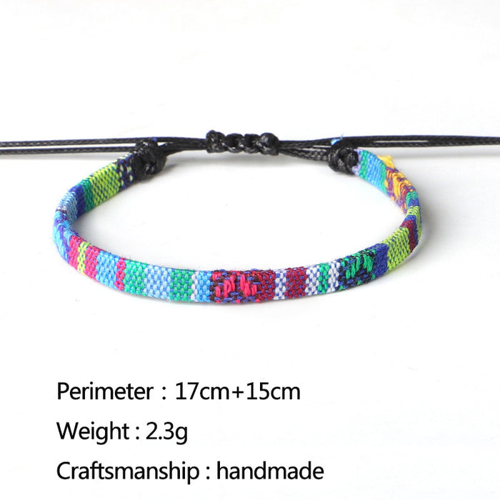 Hand Woven Rainbow Anklet