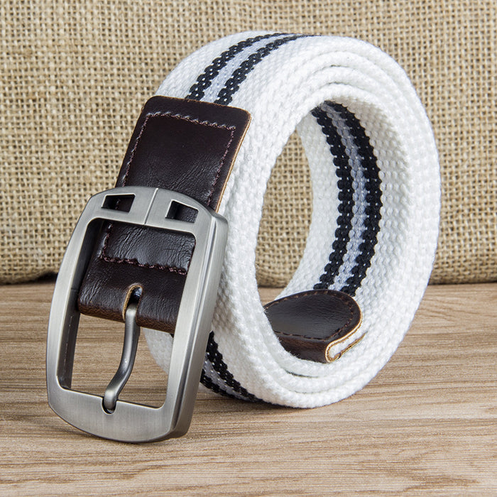 Pin Buckle Canvas Belt