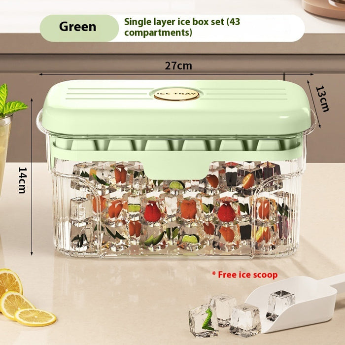 Pressing Ice Cube Mold With Lid Household Food Grade Ice Tray