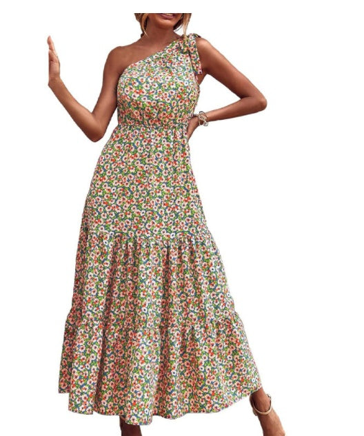 Bohemian Floral Beach Swing Long Dress