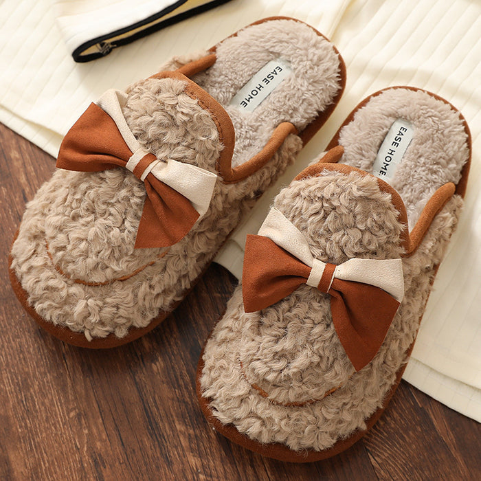 Autumn And Winter Cute Indoor Couple Cotton Slippers