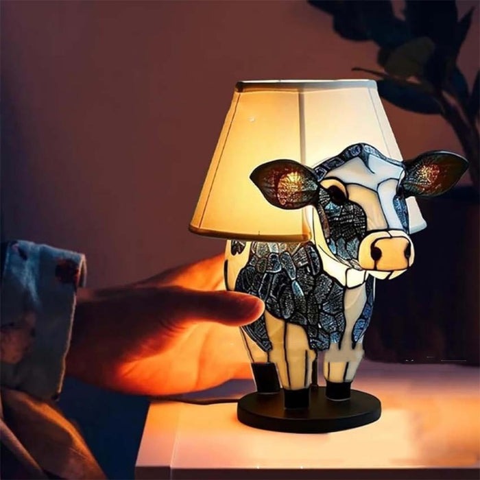 Beautiful Cow Table Lamp Bedside Table Lamp With USB Lamp For Living Room