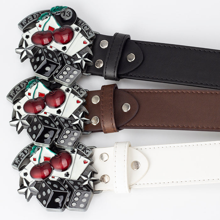 Poker Buckle Hip-hop Belt