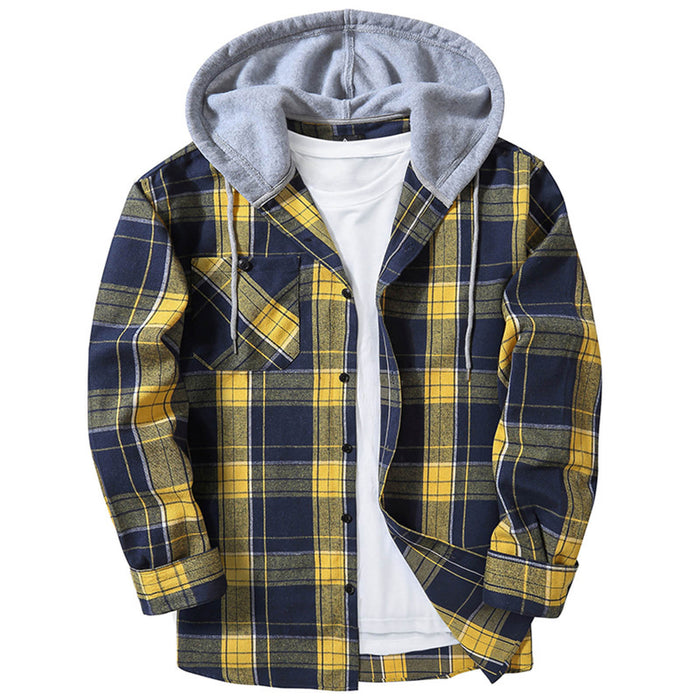 Hooded Plaid Casual