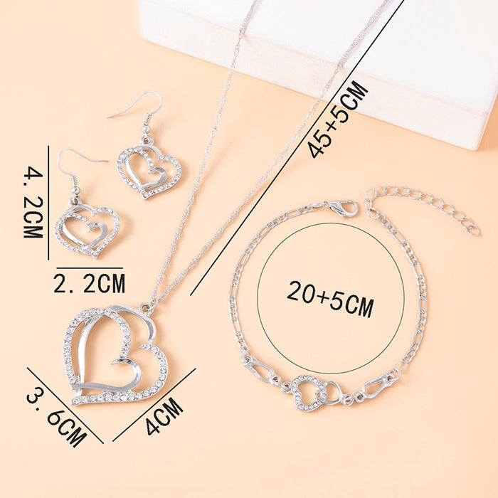 Crystal Heart Jewelry Set