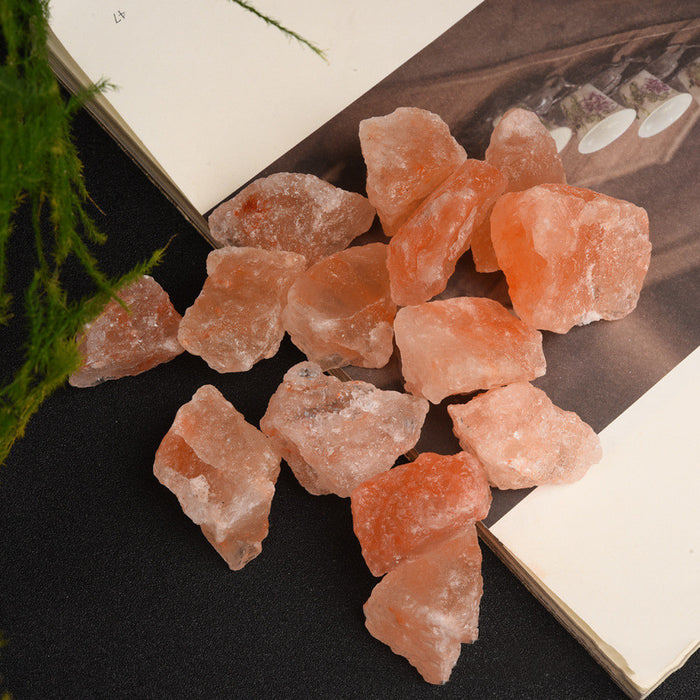 Orange Salt Rough Stone Crystal Aromatherapy Decoration