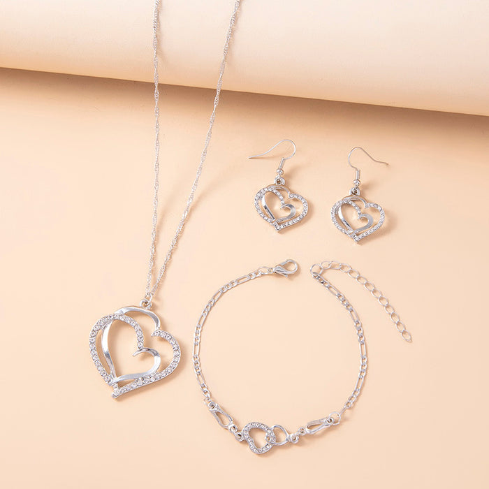 Crystal Heart Jewelry Set