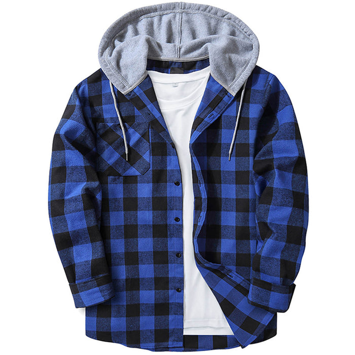 Hooded Plaid Casual