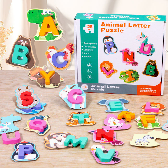 26 Letter Animal Pairing Puzzle