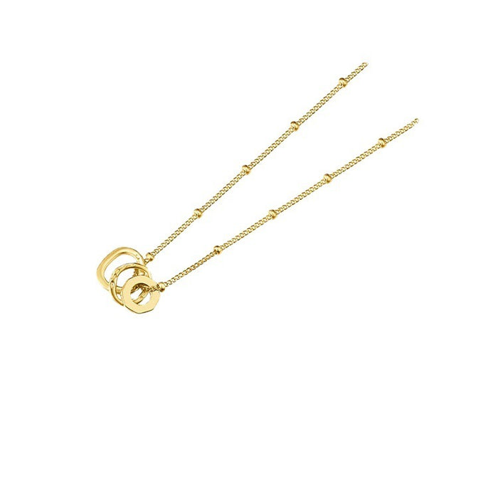 Gold Three-ring Necklace