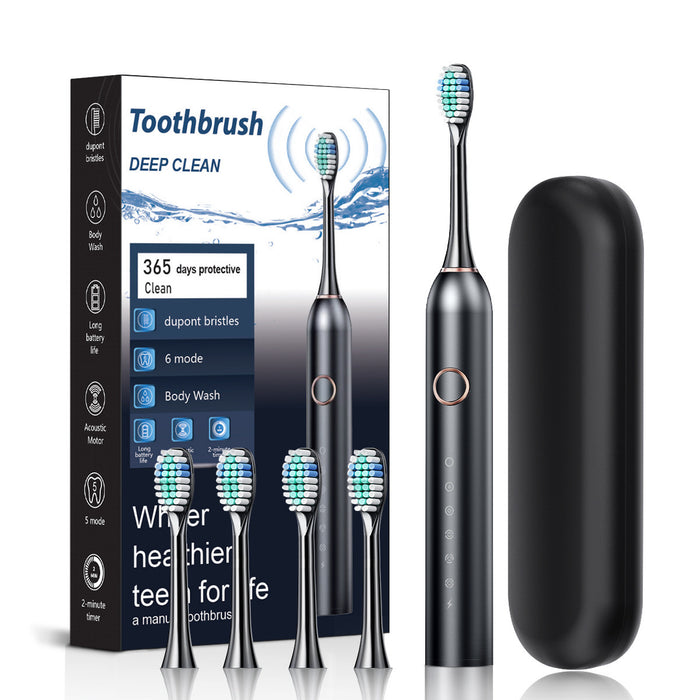 6-speed Soft Bristle Sound Wave Electric Toothbrush