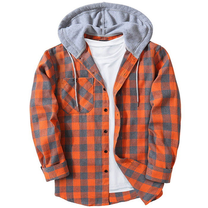 Hooded Plaid Casual