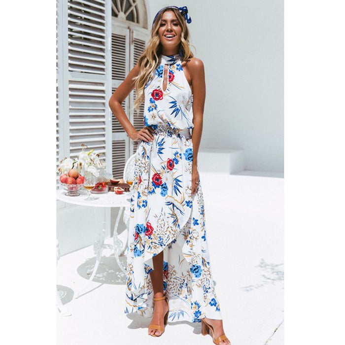 Flowers Print Dress Bohemian Style Long Dress Summer