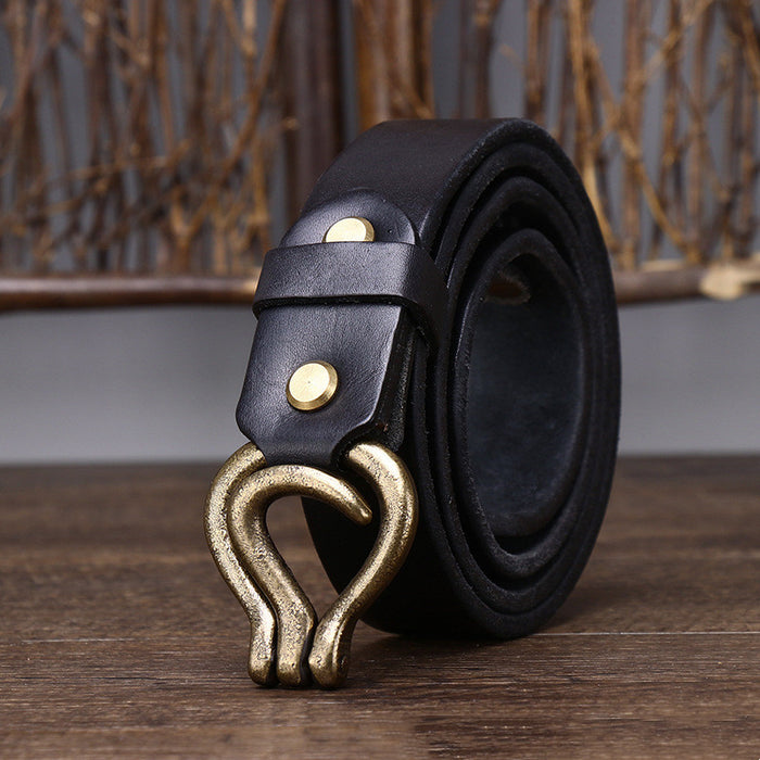 Retro Thick Leather Belt